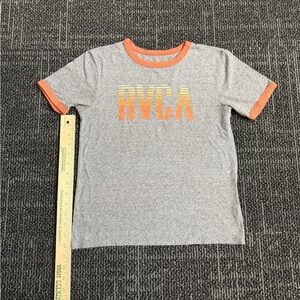 RVCA Crew Neck T-Shirt Gray and Orange Size Medium Women’s